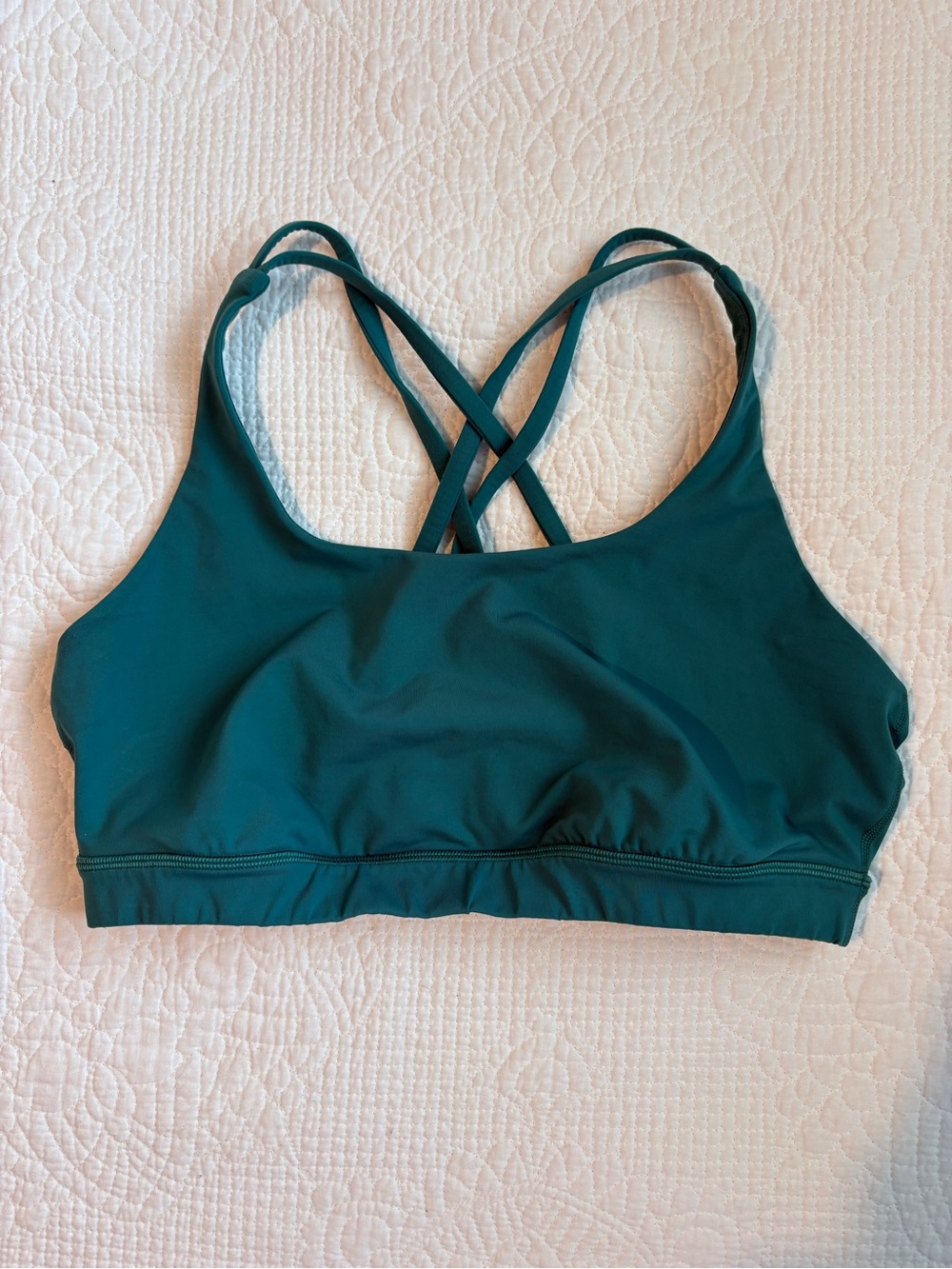 Lululemon “Energy” Deep Green Racerback Sports Bra - Picture 2 of 4